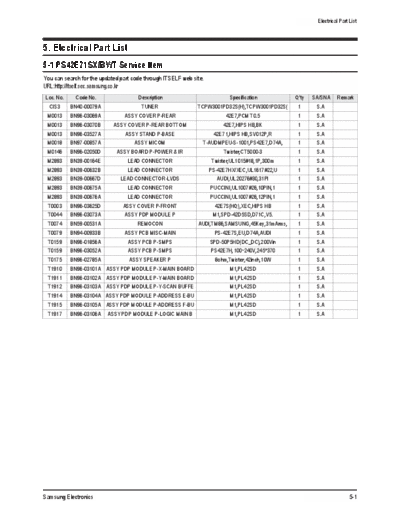 Samsung     Samsung Plasma PS42E71SXBWT PS42E71SXBWT   .pdf