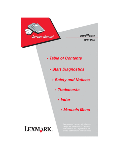 Lexmark Lexmark Optra E-310 4044-00X  Lexmark Lexmark Optra E-310 4044-00X.pdf