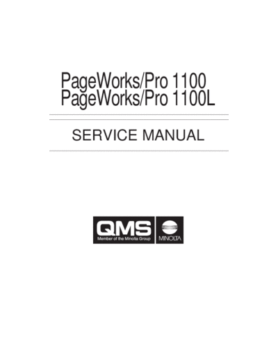 Konica Minolta Konica Minolta QMS pagepro 1100 Service Manual  Konica Minolta Konica Minolta QMS pagepro 1100 Service Manual.pdf