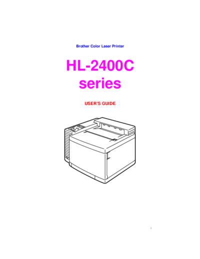 Brother Brother HL-2400C Series User