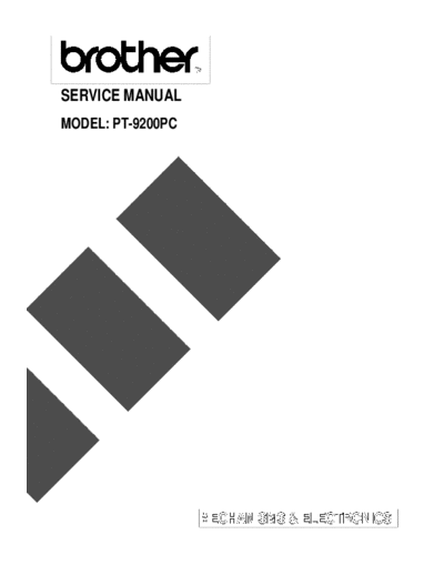 Brother Brother PT-9200pc Service Manual  Brother Brother PT-9200pc Service Manual.pdf