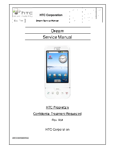 HTC HTC Dream Service Manual RevA04 ENG  HTC HTC_Dream_Service_Manual_RevA04_ENG.pdf