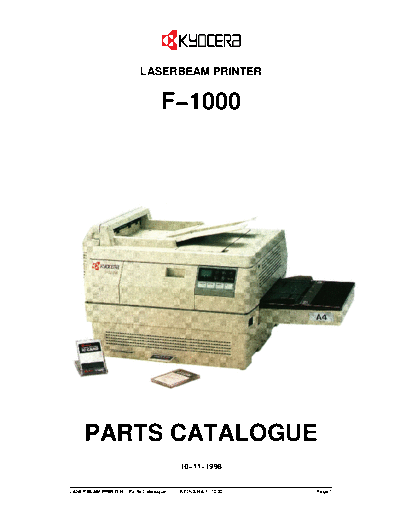 Kyocera Kyocera F-1000 Parts Manual  Kyocera Kyocera F-1000 Parts Manual.pdf