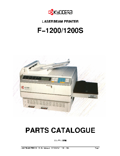 Kyocera Kyocera F-1200 Parts Manual  Kyocera Kyocera F-1200 Parts Manual.pdf