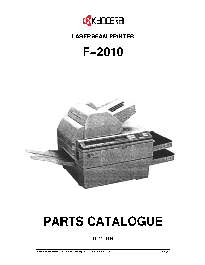 Kyocera Kyocera F-2010 Parts Manual  Kyocera Kyocera F-2010 Parts Manual.pdf