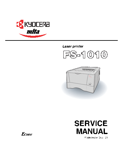Kyocera Kyocera FS--1010 Service Manual  Kyocera Kyocera FS--1010 Service Manual.pdf