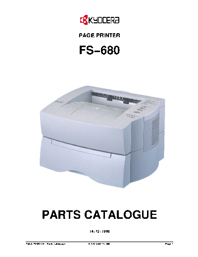 Kyocera Kyocera FS-680 Parts Manual  Kyocera Kyocera FS-680 Parts Manual.pdf