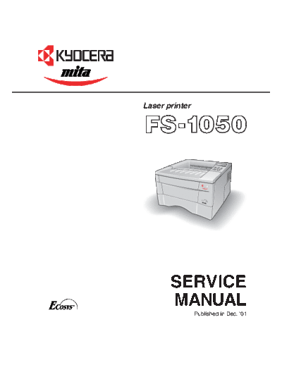 Kyocera Kyocera FS-1050 Service Manual  Kyocera Kyocera FS-1050 Service Manual.pdf