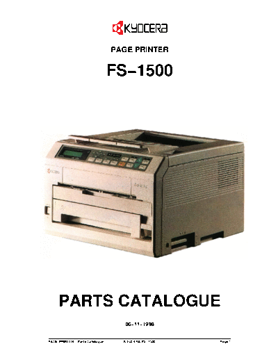 Kyocera Kyocera FS-1500 Parts Manual  Kyocera Kyocera FS-1500 Parts Manual.pdf