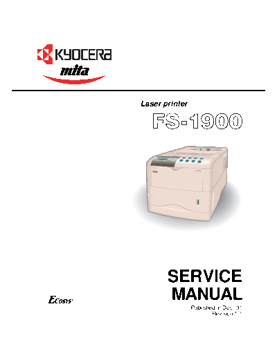 Kyocera Kyocera FS-1900 Service Manual  Kyocera Kyocera FS-1900 Service Manual.pdf