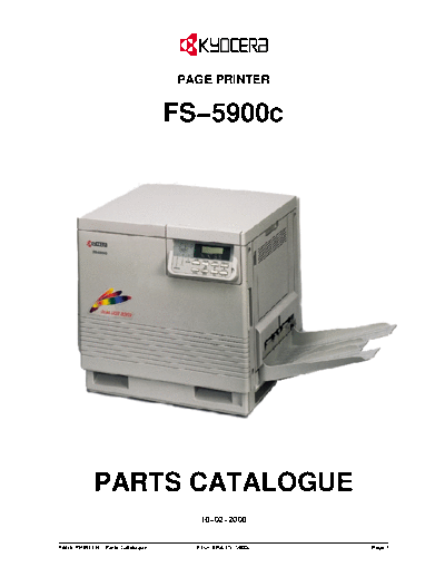 Kyocera Kyocera FS-5900c Parts Manual  Kyocera Kyocera FS-5900c Parts Manual.pdf