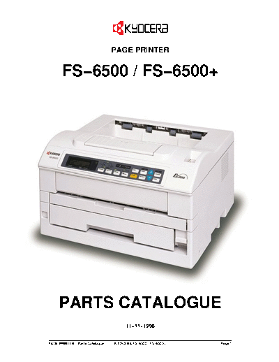 Kyocera Kyocera FS-6500 Parts Manual  Kyocera Kyocera FS-6500 Parts Manual.pdf