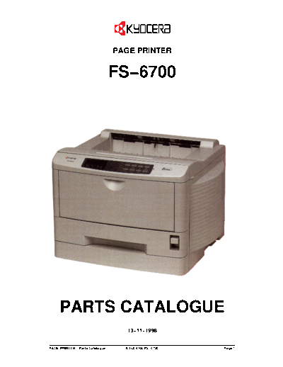 Kyocera Kyocera FS-6700 Parts Manual  Kyocera Kyocera FS-6700 Parts Manual.pdf
