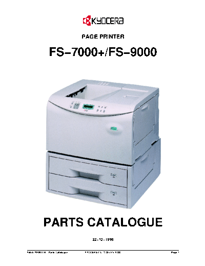 Kyocera Kyocera FS-9000 Parts Manual  Kyocera Kyocera FS-9000 Parts Manual.pdf