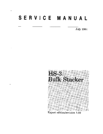 Kyocera Kyocera Handler Stacker HS-3 Service Manual  Kyocera Kyocera Handler Stacker HS-3 Service Manual.pdf