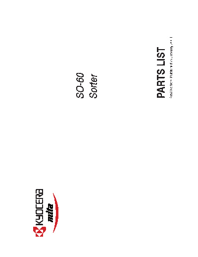 Kyocera Kyocera Sorter SO60 Parts Manual  Kyocera Kyocera Sorter SO60 Parts Manual.pdf