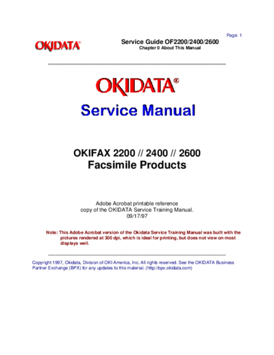 oki Okidata Fax 2200, 2400,2600 Service Manual  oki Okidata Fax 2200, 2400,2600 Service Manual.pdf