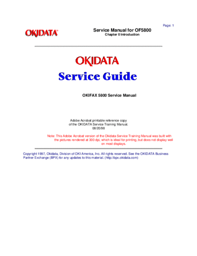oki Okidata Fax 5800 Service Manual  oki Okidata Fax 5800 Service Manual.pdf