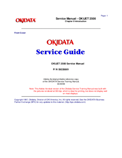 oki Okidata Jet 2500 Service Manual  oki Okidata Jet 2500 Service Manual.pdf