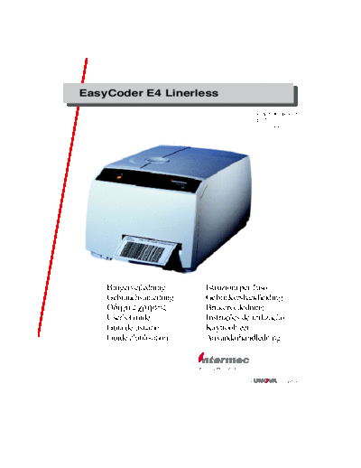 Intermec Intermec EasyCoder E4 Linerless User