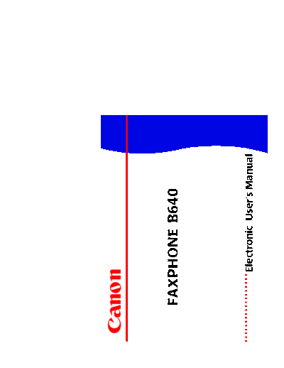 CANON Canon Faxphone B640 User