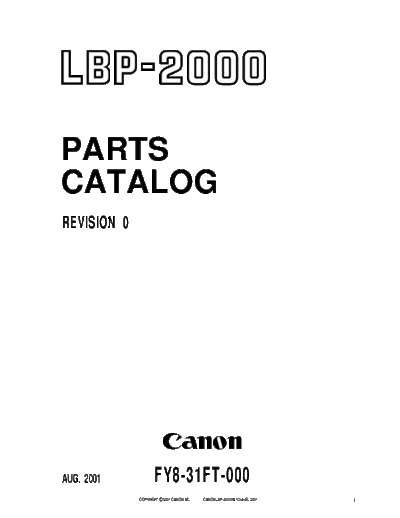 CANON Canon LBP-2000 Parts Manual  CANON Printer Canon LBP-2000 Parts Manual.pdf