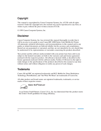 CANON Canon BJC-6000 Series User Manual  CANON Printer Canon BJC-6000 Series User Manual.pdf