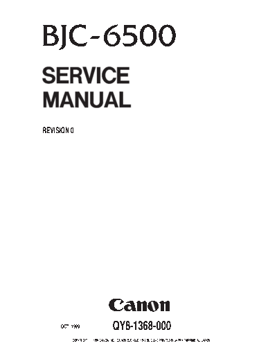 CANON Canon BJC-6500 Service Manual  CANON Printer Canon BJC-6500 Service Manual.pdf