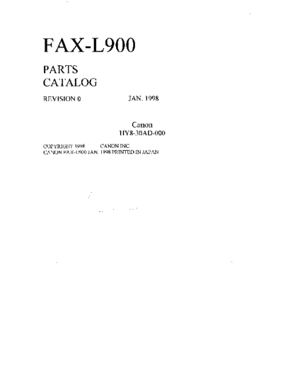 CANON Canon Fax-L900 Parts Manual  CANON Printer Canon Fax-L900 Parts Manual.pdf