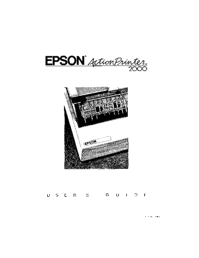 epson Epson ActionPrinter 2000 User
