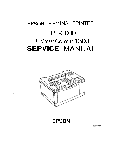 epson Epson EPL-3000 Service Manual  epson printer Epson EPL-3000 Service Manual.pdf