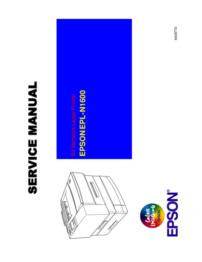 epson Epson EPL-N1600 Service Manual  epson printer Epson EPL-N1600 Service Manual.pdf