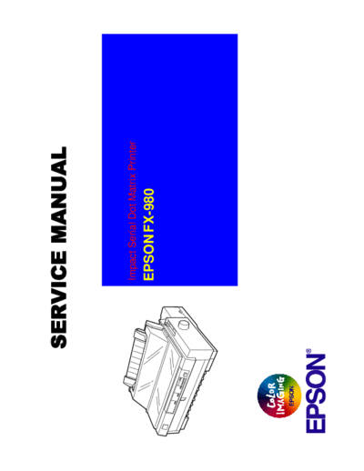 epson Epson FX-980 Service Manual  epson printer Epson FX-980 Service Manual.pdf