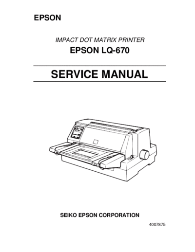 epson Epson LQ-670 Service Manual  epson printer Epson LQ-670 Service Manual.pdf