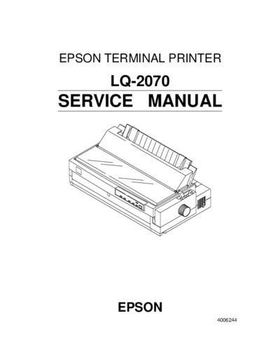 epson Epson LQ-2070 Service Manual  epson printer Epson LQ-2070 Service Manual.pdf