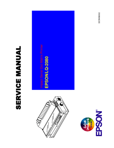 epson Epson LQ-2080 Service Manual  epson printer Epson LQ-2080 Service Manual.pdf