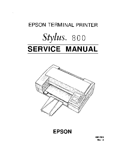 epson Epson Stylus 800 Service Manual  epson printer Epson Stylus 800 Service Manual.pdf
