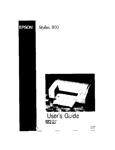 epson Epson Stylus 800 User