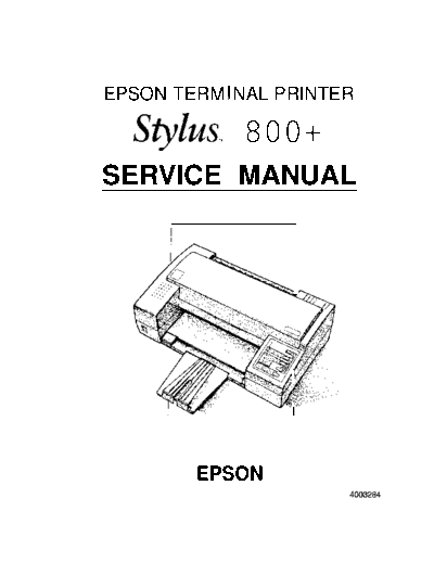 epson Epson Stylus 800+ Service Manual  epson printer Epson Stylus 800+ Service Manual.pdf