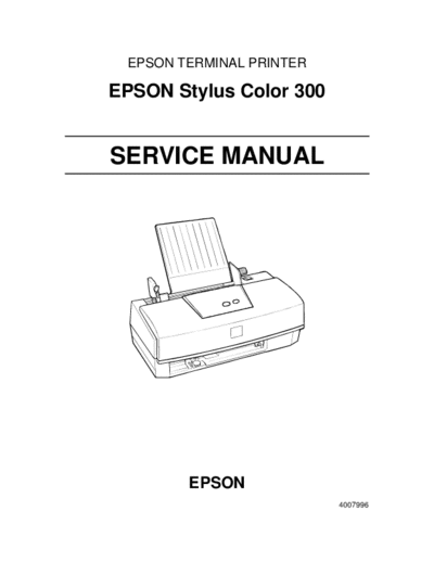 epson Epson Stylus Color 300 Service Manual  epson printer Epson Stylus Color 300 Service Manual.pdf