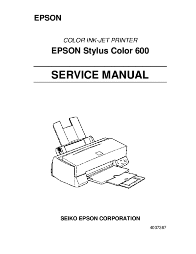 epson Epson Stylus Color 600 Service Manual  epson printer Epson Stylus Color 600 Service Manual.pdf