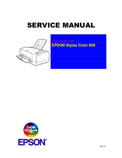 epson Epson Stylus Color 850 Service Manual  epson printer Epson Stylus Color 850 Service Manual.pdf