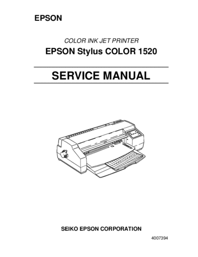 epson Epson Stylus Color 1520 Service Manual  epson printer Epson Stylus Color 1520 Service Manual.pdf