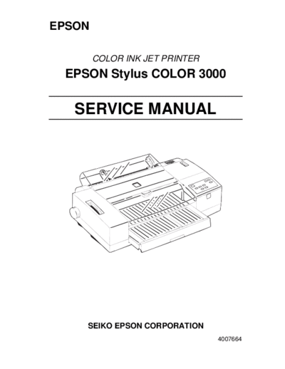 epson Epson Stylus Color 3000 Service Manual  epson printer Epson Stylus Color 3000 Service Manual.pdf