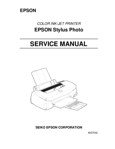 epson Epson Stylus Photo Service Manual  epson printer Epson Stylus Photo Service Manual.pdf