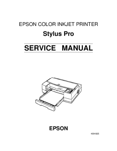 epson Epson Stylus Pro Service Manual  epson printer Epson Stylus Pro Service Manual.pdf