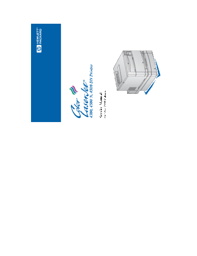 HP HP Color LaserJet 4500 Series Service Manual (1999)  HP printer HP Color LaserJet 4500 Series Service Manual (1999).pdf