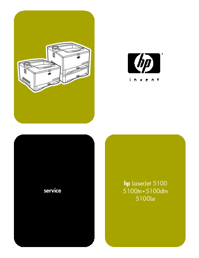 HP HP LaserJet 5100 Service Manual  HP printer HP LaserJet 5100 Service Manual.pdf