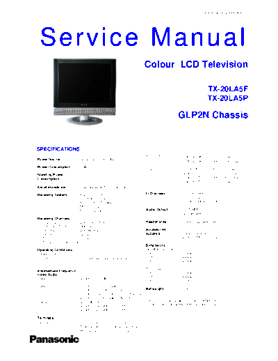 panasonic GLP2N TX-20LA5F TX-20LA5P  panasonic LCD GLP2N TX-20LA5F TX-20LA5P.pdf