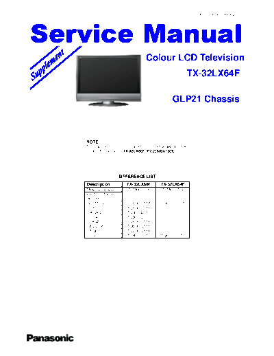 panasonic GLP21 TX-32LX64F  panasonic LCD GLP21 TX-32LX64F.pdf